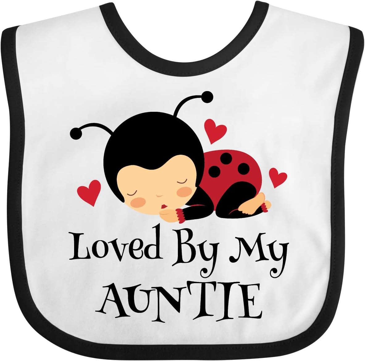 inktastic Loved By My Auntie Ladybug Baby Bib