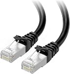 Cable Matters Snagless Shielded Cat6A Ethernet Cable 150 ft (SSTP, SFTP Shielded Ethernet Cable, Shielded Cat6 Cable, Cat 6 Shielded Network Cable) in Black