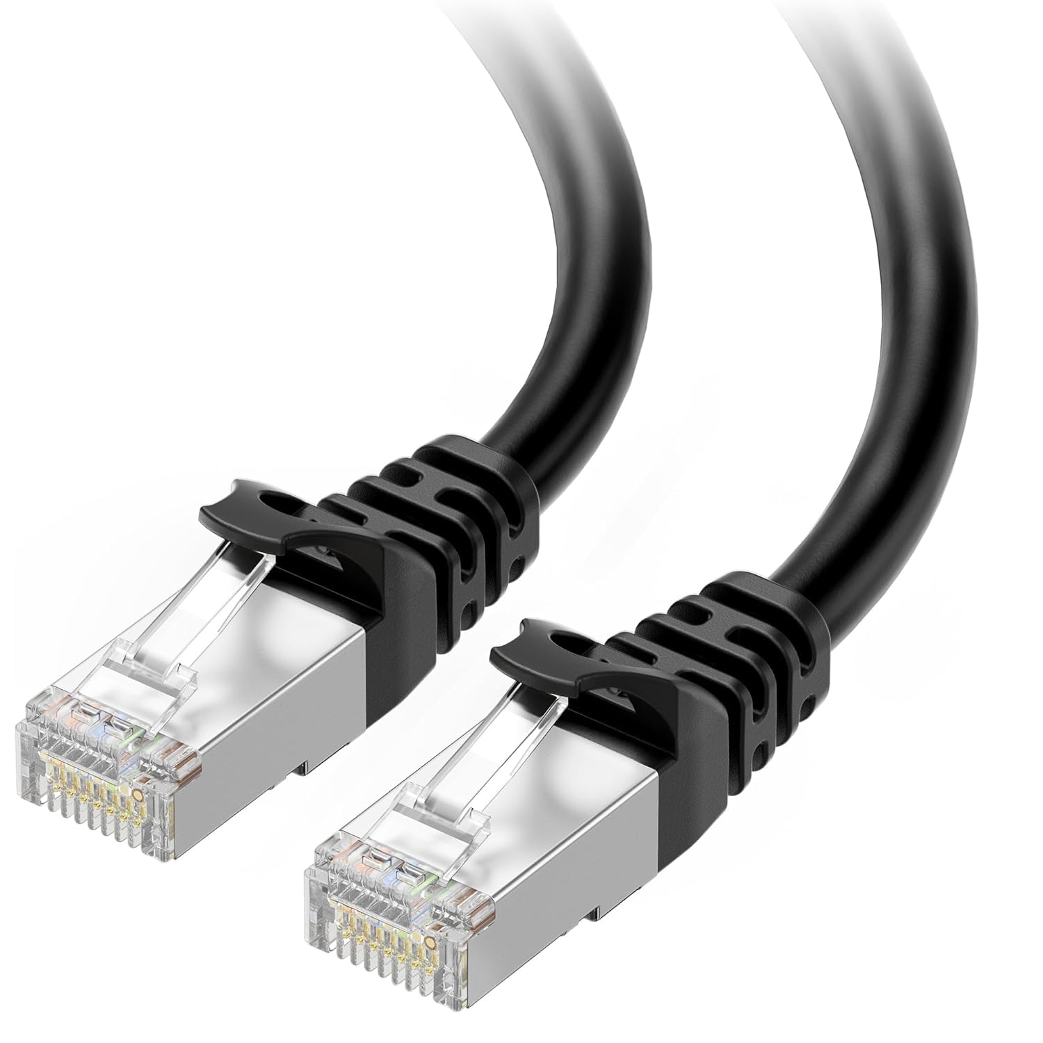 Câble RJ45 Vers RJ45 6 Mètres – Noir – Rond – Neuf – Marque Générique