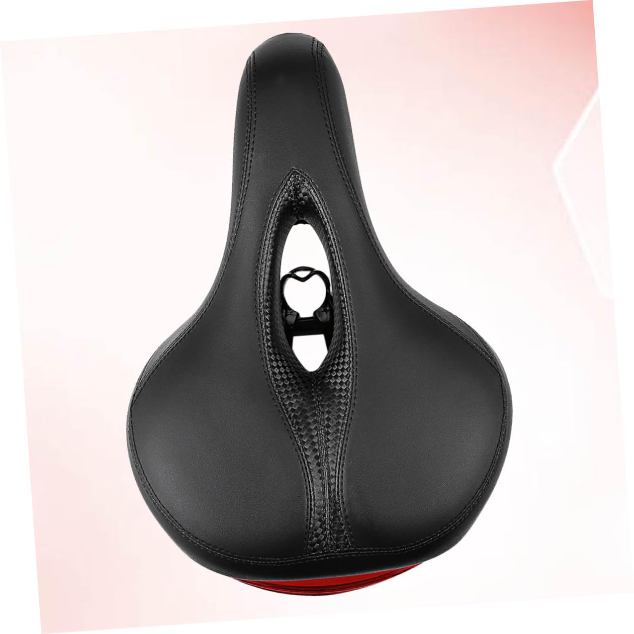 WOONEKY Bici Nero in Cuoio con Protezione dagli Urti e Cuscino Comodo per Mountain Bike per Uso Outdoor e Attività All'aperto