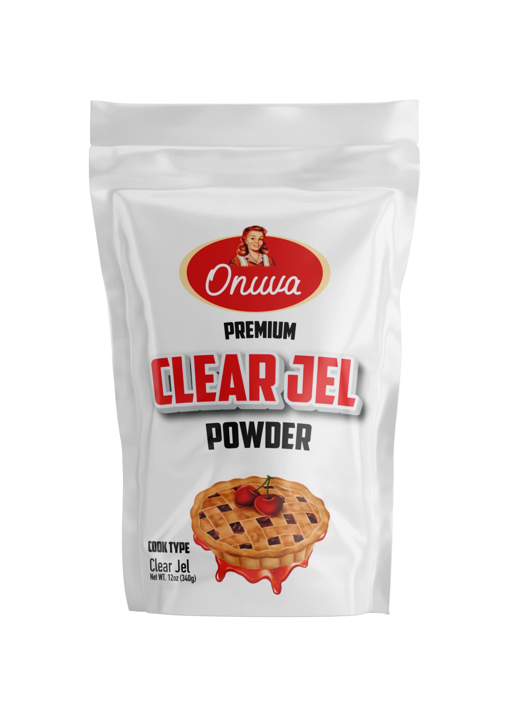 Onuva's Clear Jel (12oz - 340g),Cook Type Powder - For Canning, Cooking and Pie Filling - Unflavored