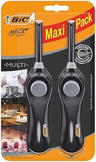 BIC Mega Standard Utility Lighter (Pack of 2) - Black