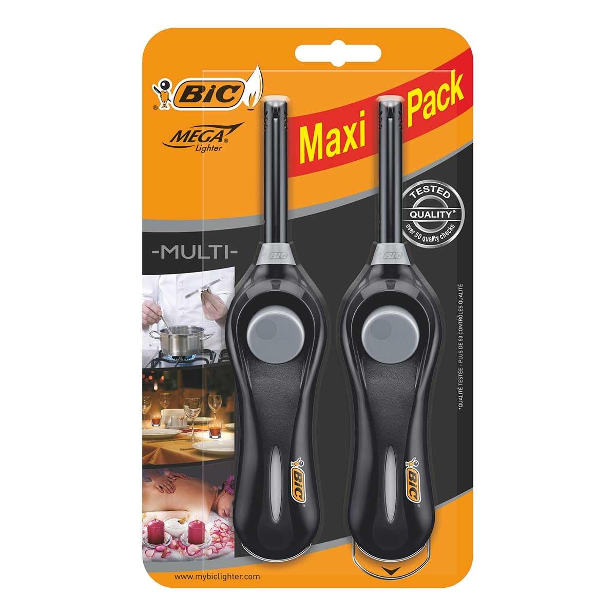 BIC Mega Standard Utility Lighter (Pack of 2) - Black