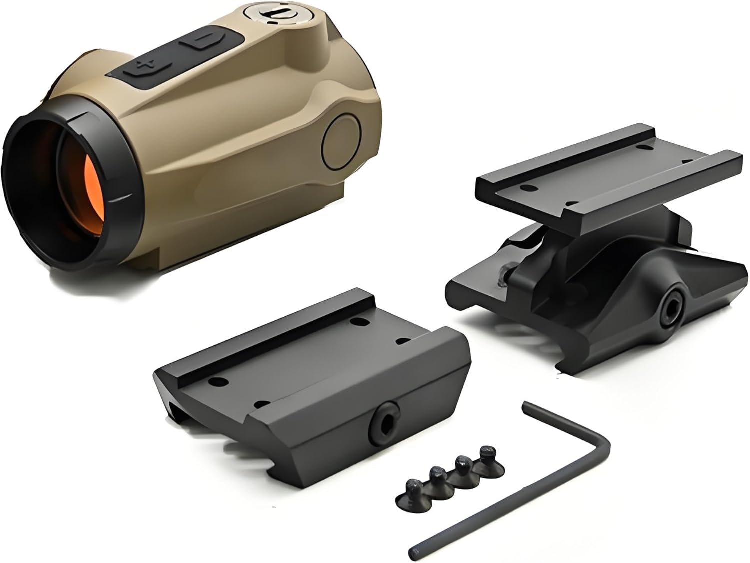 Optic Red Dot Sight，32MOA Circle Ring & 2MOA Red Dot Illuminated Holographic Reticle Scope，Motion Sensor Mode Auto Shut-Off，with Low Pic Base Mount and 1.41" I-Beam Mount，for 20mm Rail Mounting