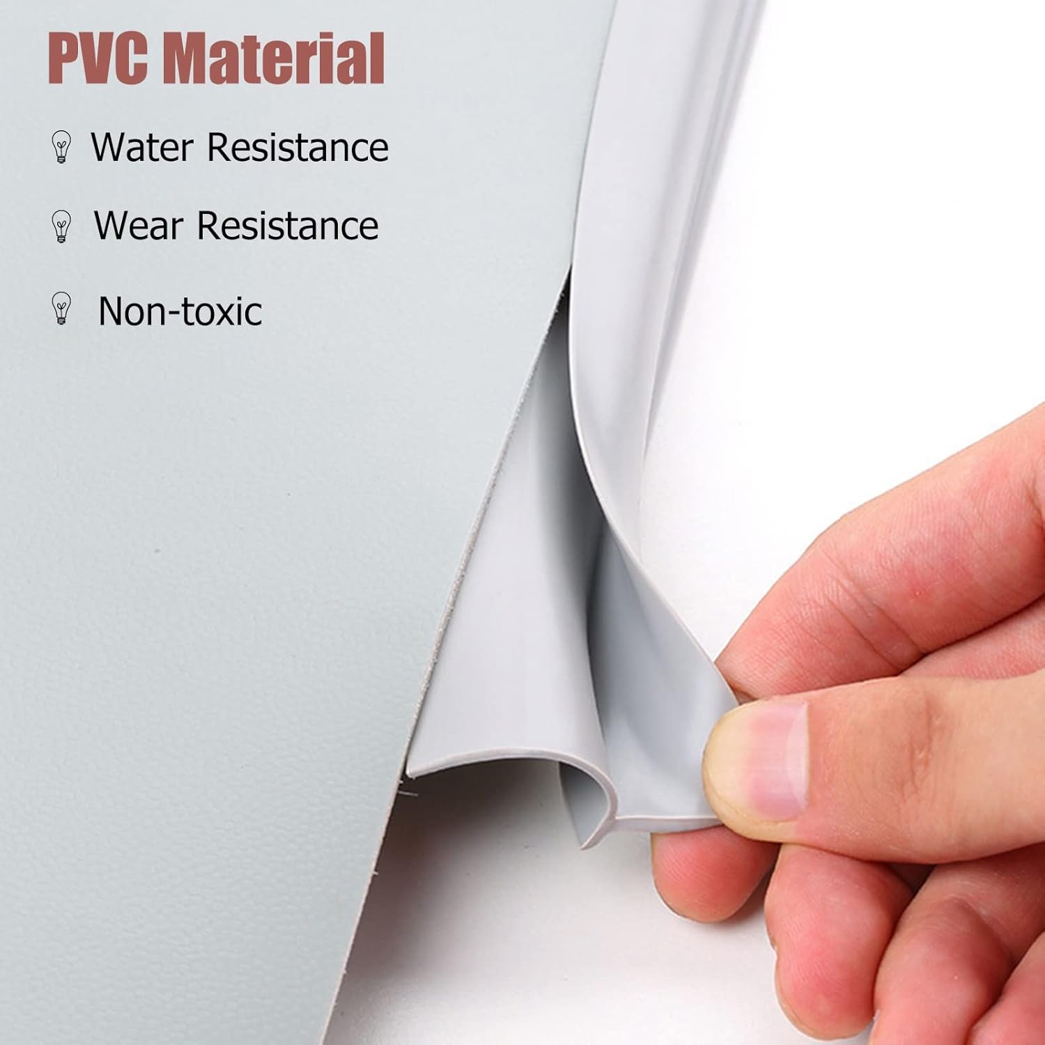 Black/Grey/Grey Carpet Edge Transition Strip,Decorative Flat Carpet Edge Sticker,PVC Molding Edge for Carpet Height Less Than 2/5