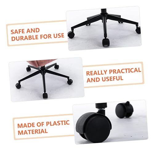 Miniatura 4 de Operitacx 8 ruedas giratorias, ruedas giratorias para sillas de juegos, ruedas pequeñas para silla, para alfombras, escritorio, silla, ruedas de