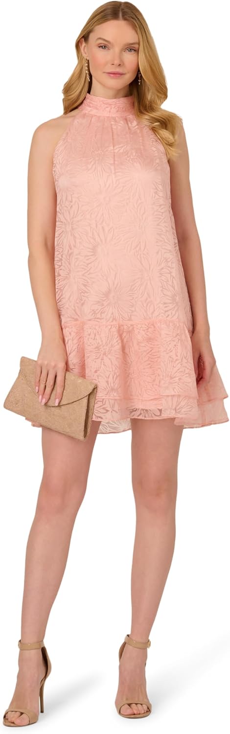 Adrianna Papell Women's Burnout Trapeze Short Dress - Image 4