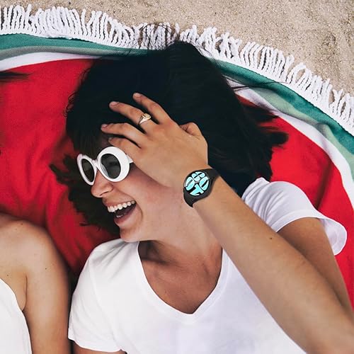 Miniatura 6 de Paquete de 6+3 Funda protectora de pantalla para Galaxy Watch 6 de 1.732 pulgadas, película protectora de vidrio templado sin burbujas antivaho y