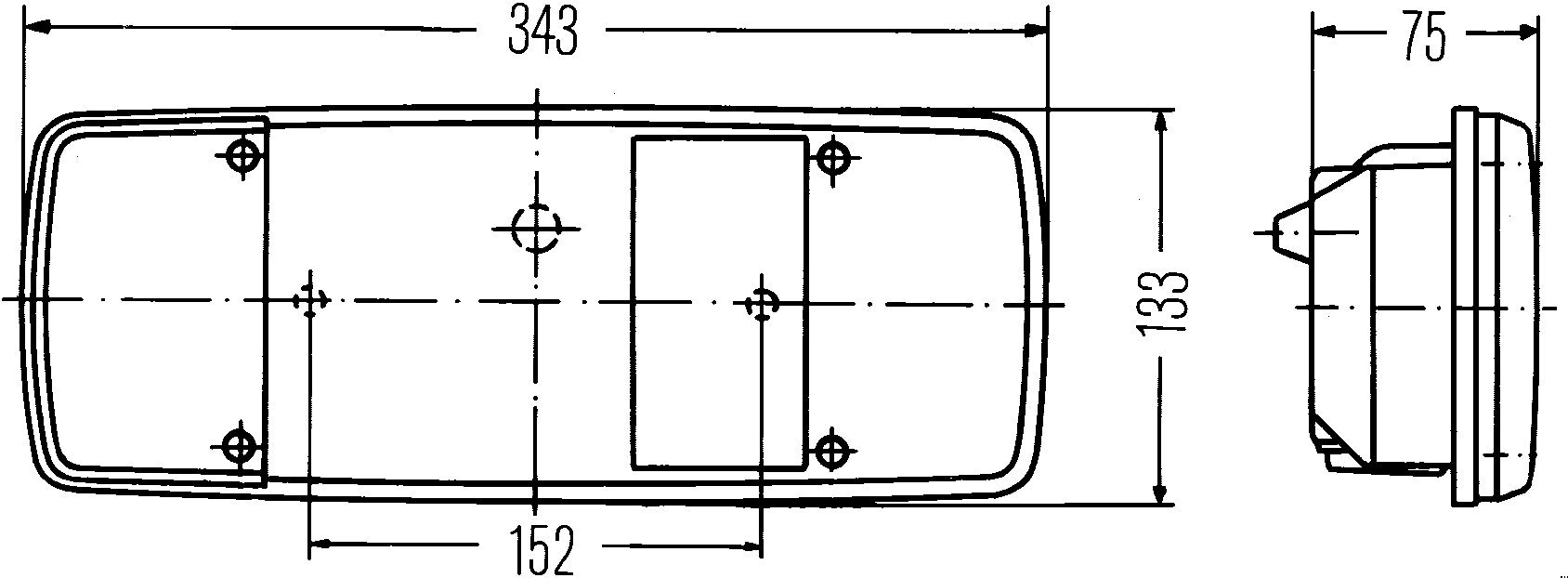 HELLA 2VP 003 567-111 Piloto posterior - Halógena