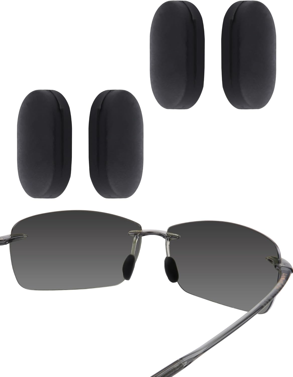 Bwake Standard Size Replacement Nose Pads for Maui Jim Lighthouse MJ423 | Breakwall MJ422 | Sugar Beach MJ421 Sunglasses