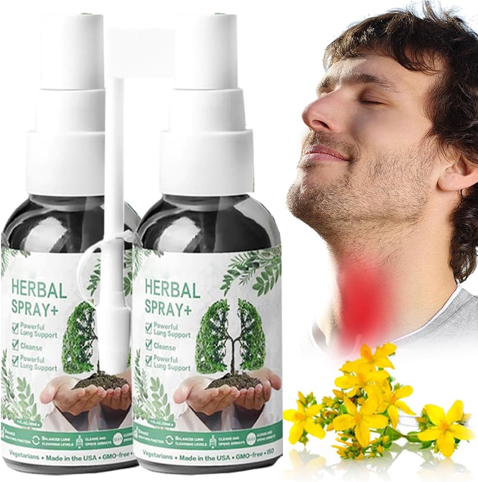 OXYARespiture Herbal Lung Cleanse Mist-Powerful Lung Support,30 ml Respiture Herbal Spray,Cleanse & Breathe,Respiture Herbal Care Essence,Respi ture Herbal Lung Cleanse Mist (2BOX)