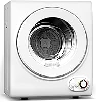 Feelfunn 110V 850W Portable Clothes Dryer, 1.5 Cu Ft Compact Stainless Steel Tub, 4 Drying Modes for Apartments, Dorms & RVs