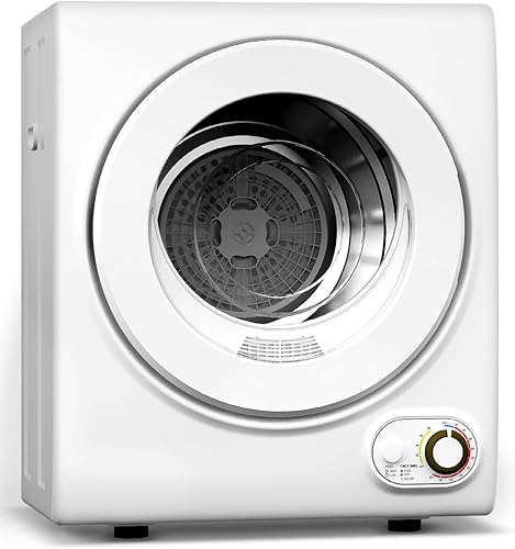 Miniatura 9 de Secadora de ropa portátil de 2.65 pies cúbicos - Secadora de ropa de 1400W con tambor de acero inoxidable, carga frontal por volteo, panel táctil