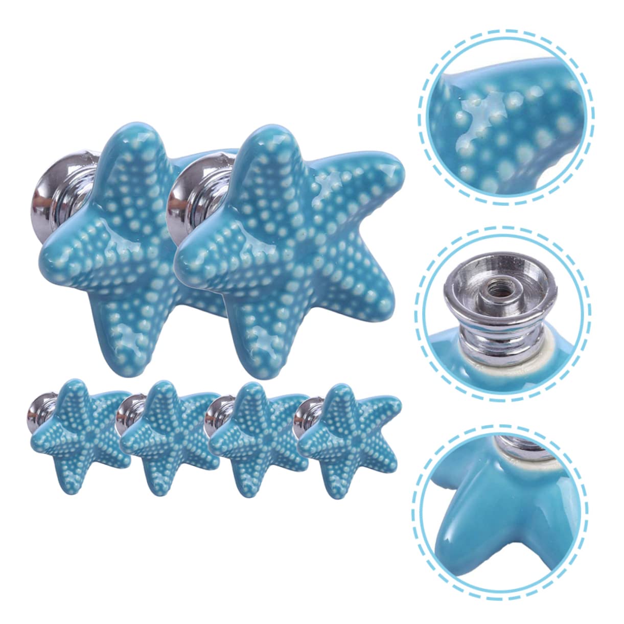 jojofuny 2 Set Di Maniglie Decorative Per Cassetti E Ante in Stile Marino Per Mobili Da Cucina Guardaroba Cassettiere 6 Pezzi*2
