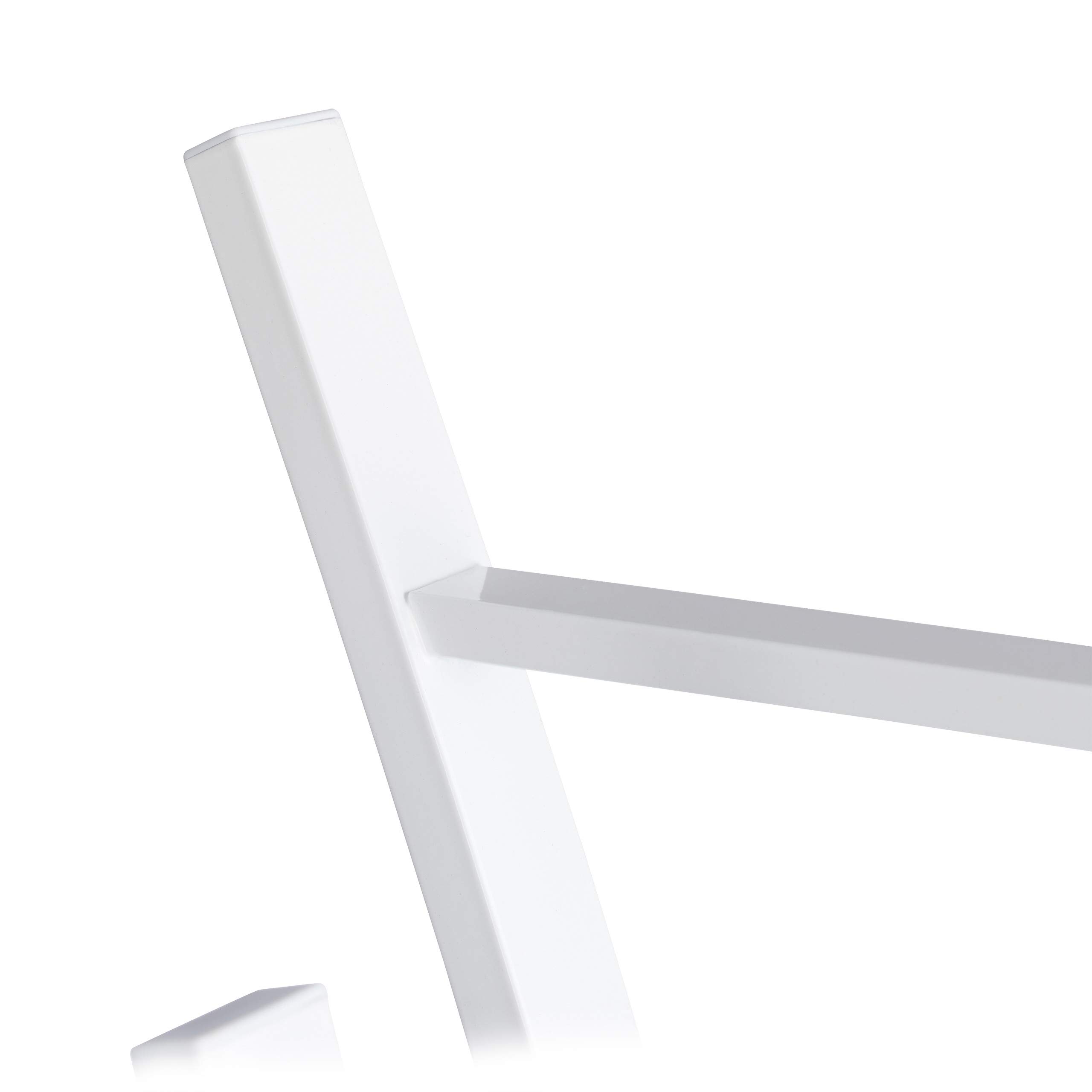 Relaxdays Portasciugamani da Terra, a 2 Bracci, Portasalviette, Piantana da Bagno e Cucina, HxLxP: 88x43x24 cm, Bianco