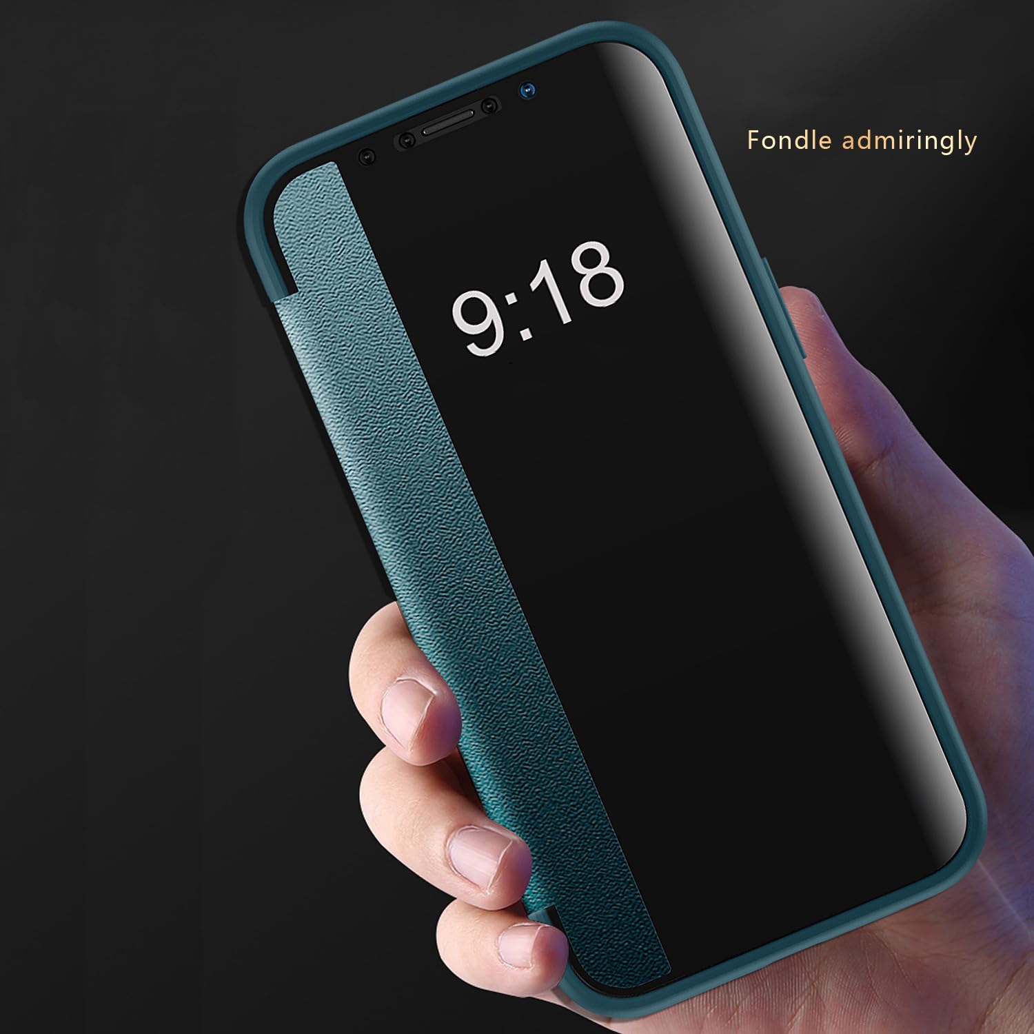 Etui na iPhone 15 Pro Max/15 Plus/15 Pro/15, luksusowe, przezroczyste okno, etui z klapką ze skóry PU, etui na telefon biznesowy, czarne, 15 6,1"