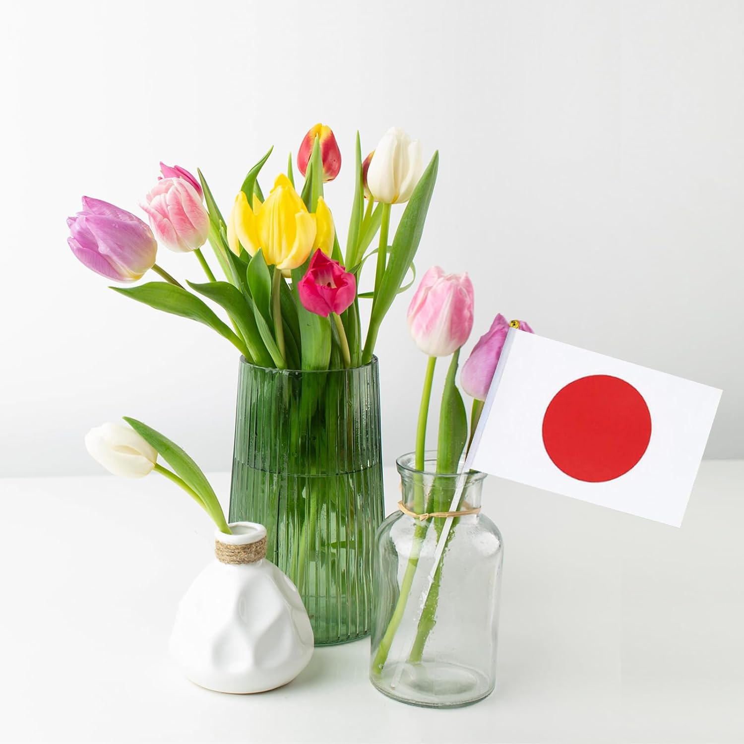 12 Pack Small Japan Flags on Stick, 5x8'' Handheld Japanese Flag, 12'' Plastic Staff, Double-Sided Printed Polyester, Waterproof Fade-Resistant for Independence Day, Parades, Patriotic Events - Image 5