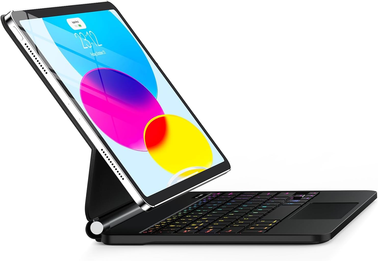 Keyboard Case for iPad 11th (A16) & 10th Generation，Magic-Style Backlit Keyboard with Multi-Touch Trackpad – Floating Cantilever Stand – Magnetic Case for iPad 11 inch &10th Gen 10.9 inch (Cool Black)
