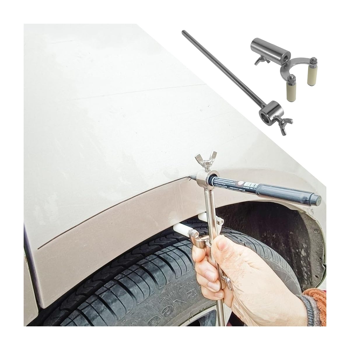 Kit Riparazione Ammaccature Emiif - Per Auto E Superfici Metalliche | Strumenti Fai Da Te Con Regolazione 0-20 Cm - Foto 9