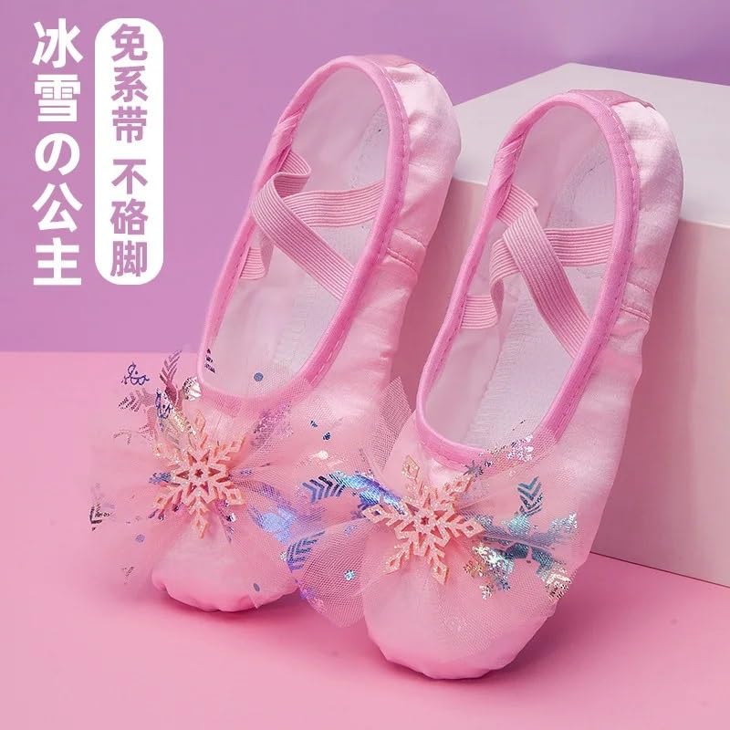 Ballettschuhe für Kleinkinder, schöne Prinzessin, Tanz, weiche Sohle, Ballettschuh, Kinder, Mädchen, Katzenklaue, chinesische Ballerina-Übungen, eisblau, 23 EU