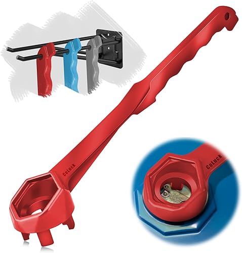 Llave Bung, llave de tambor 3 en 1 actualizada, herramienta de abridor de barril de aluminio para abrir tambor de 10, 15, 20, 30, 55 galones, se