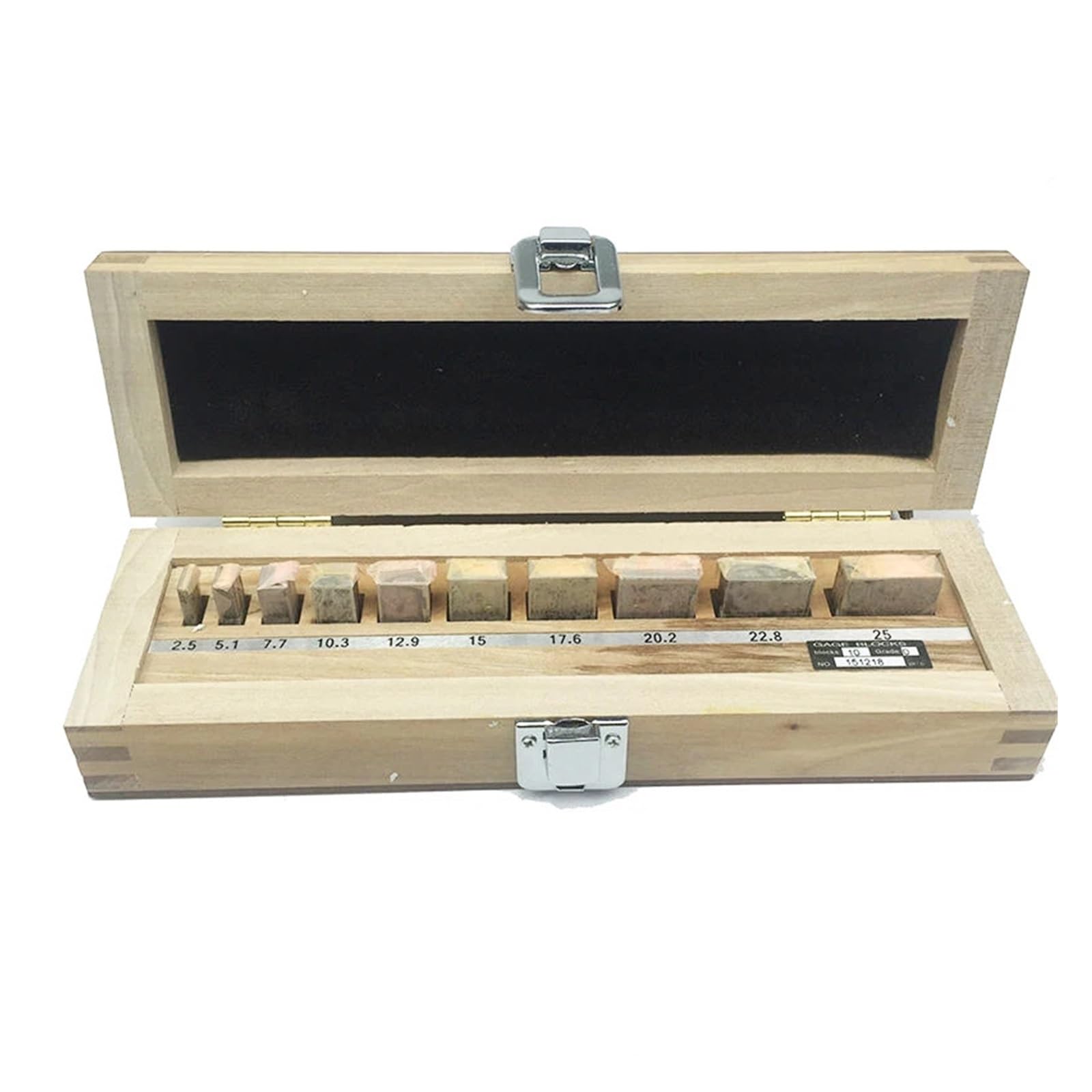Bloki Kalibratory Stalowy blok kontrolny mikrometryczny, 0-25 mm, 10 sztuk/pudełko(2 stopnie)