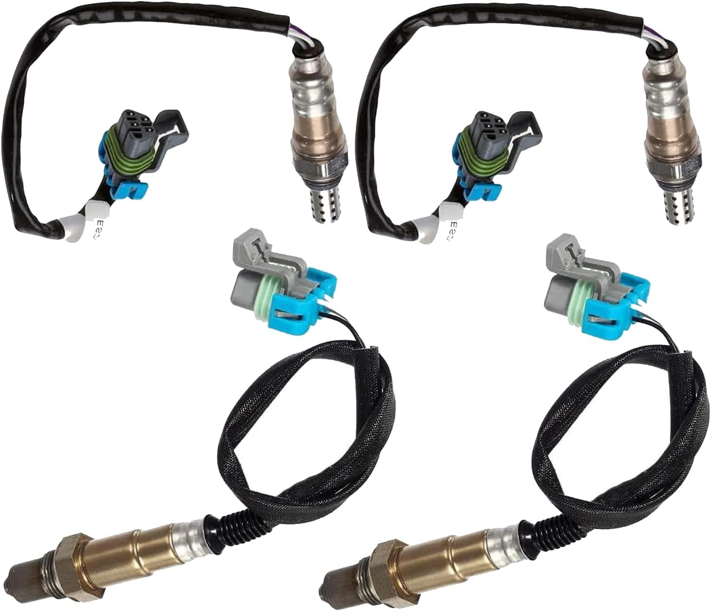 Oxygen Sensor set Replacement for CHEVROLET 2007 EXPRESS 1500 V6 4.3L 2PCS Upstream and 2PCS Downstream O2 Sensor