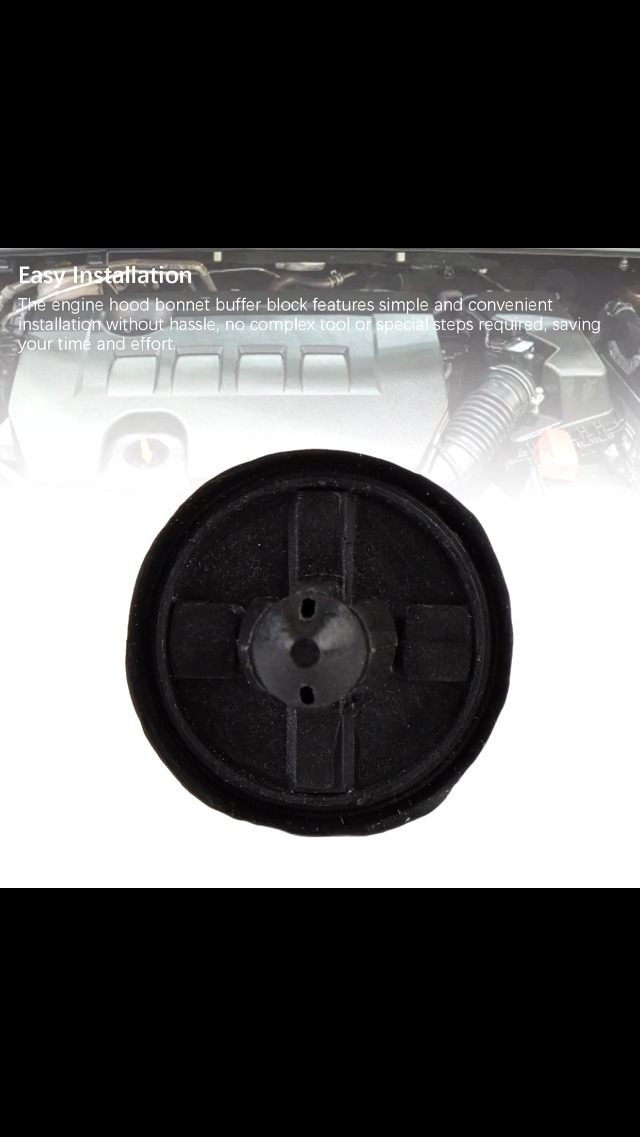 Kfz-Stoßdämpferpolster – Gummiring Als Motorhauben-Dichtung, Ca. 8 Cm Ø, Für Verbesserten Fahrkomfort