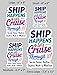 Ship Happens Let's Cruise Through It Door Magnet Sign, Funny Cruising Custom Keepsake Gift, Family Friends Group