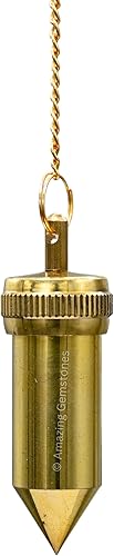 Miniatura 8 de Péndulos de metal curativo para adivinación, péndulo de cobre de acero de bala de alta energía, péndulo de bronce MP84