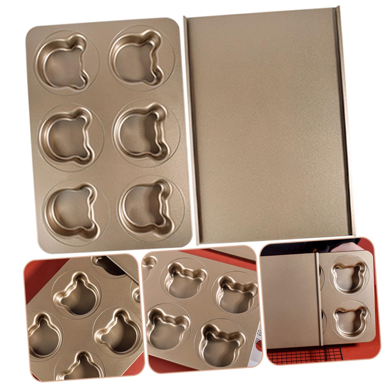 SHOWERORO 1satz Wiederverwendbare Metallkuchenform Bärchenform Backform Für Schokoladenkuchen Und Gebäck Backzubehör Für Ofen Und Mikrowelle