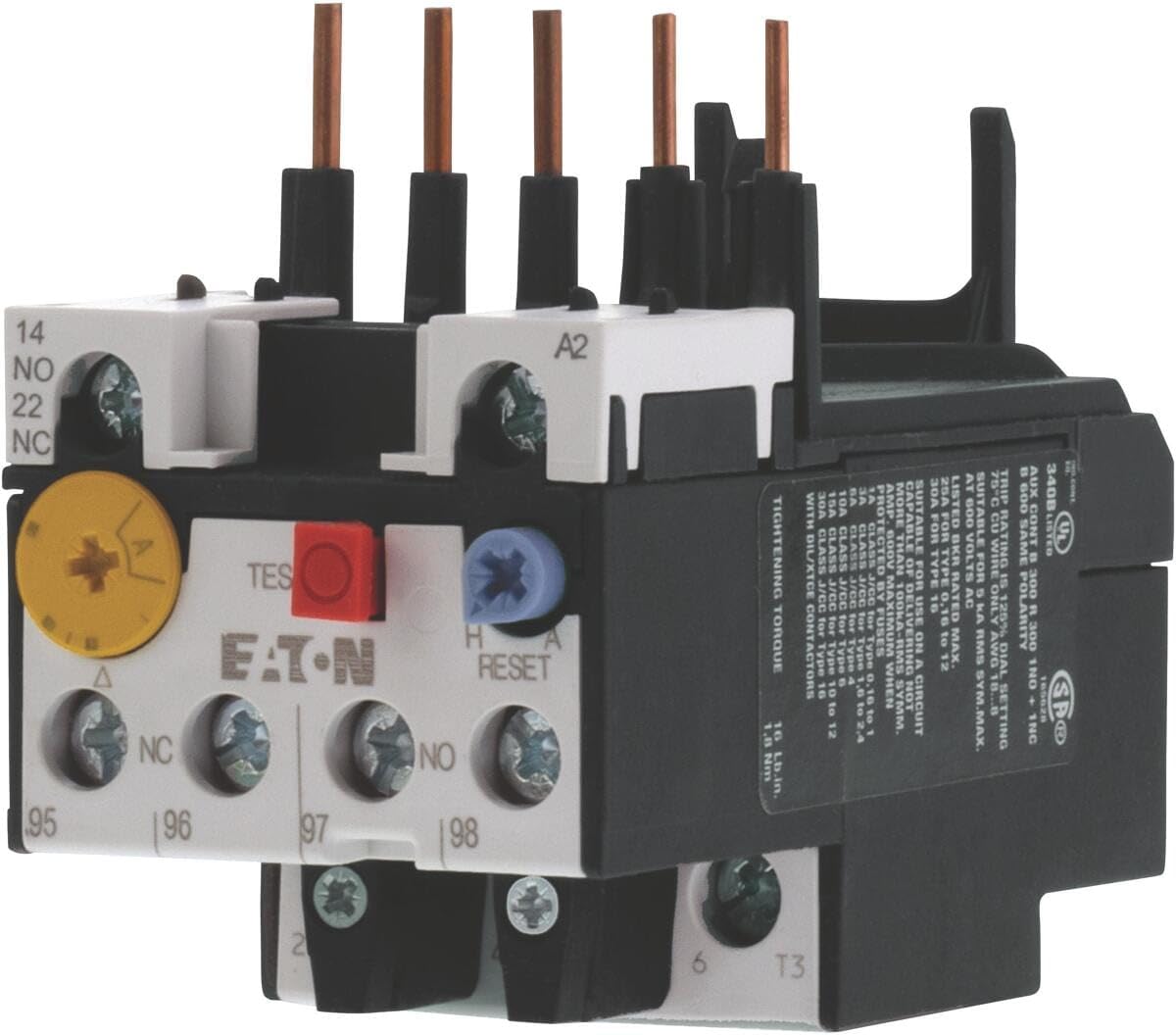 Eaton 278433 Motorschutzrelais, 0, 24-0, 4 A, 1 Schließer + 1 Öffner