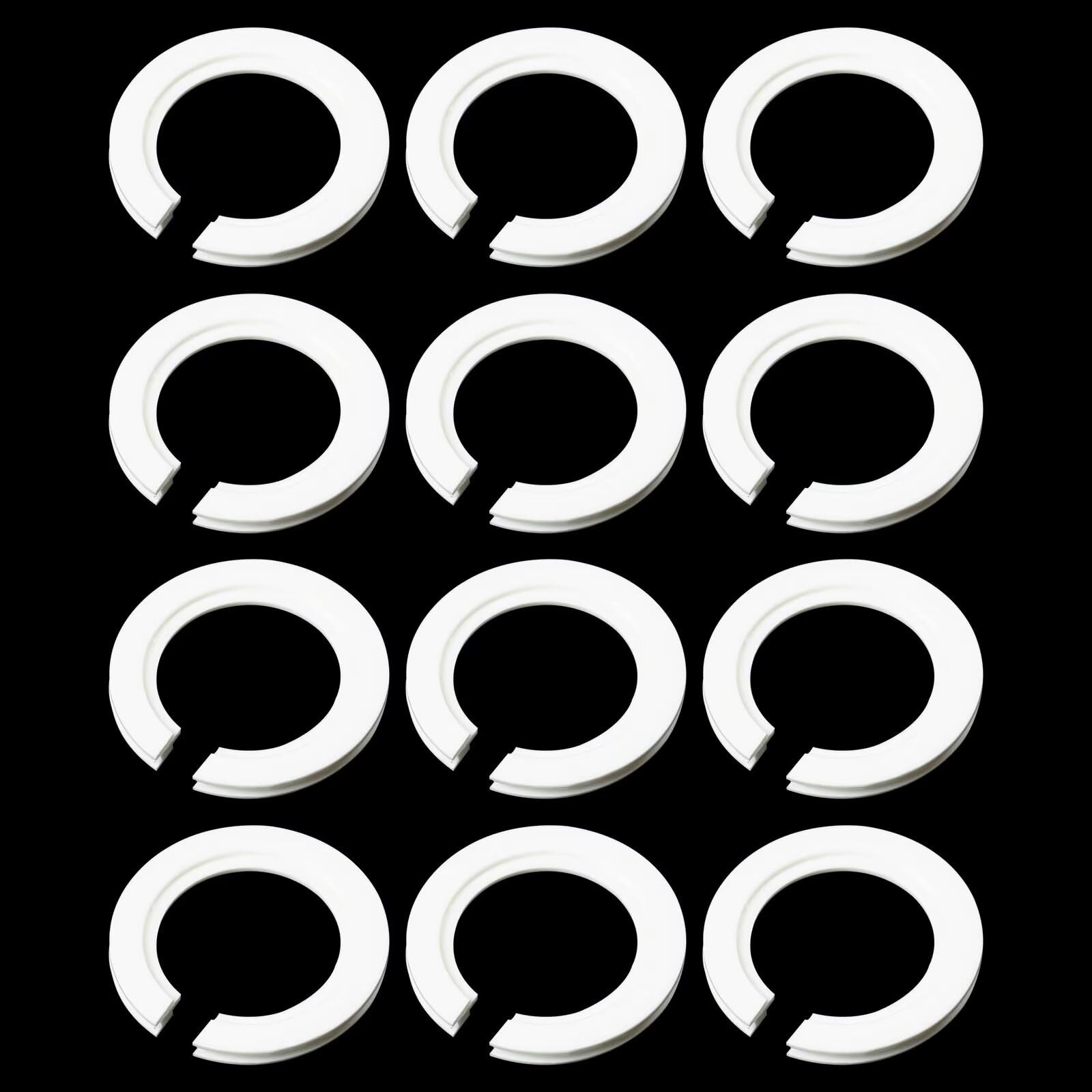 Wolmik White E27 To E14 Lampshade Reducer Ring, 12 Pack Plastic Lamp Shade Ring Converter, Lamp Shade Adapter Rings, Light Ring Converter Washer 42Mm To 29Mm Screw Fitting Adapter,