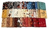 10 Fat Quarters - Assorted Western Cowboys Old West Out West Horses Rodeo Horse Lasso Boots Horseshoes Quilters Cotton Fabric Bundle M221.11
