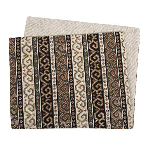 Pillowerus Kilim Throw Pillow Covers Khaki And Black - 14 X 24 Inches Decorative Lumbar Pillows, Retro Room Decor For Couch, Bohemian Outdoor Case For Farmhouse, Indian Cushions, Tribal Pattern #TOP5