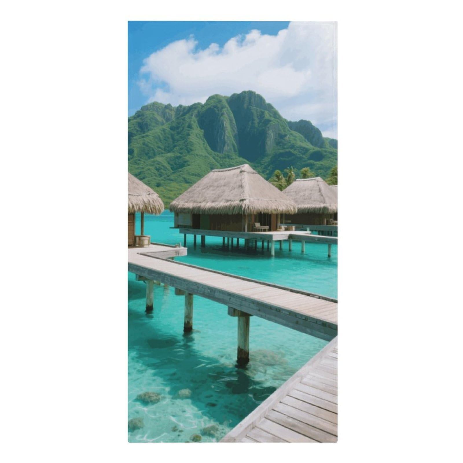 asbwuo Tahiti Beach Beach Towels Extra Large Quick Dry Absorbent