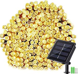 Geemoo Solar Christmas Lights Outdoor, 79ft 240 LED Solar Fairy Lights Outdoor, Waterproof 8 Modes Solar Powered Garden Lights String for Outside Holiday Christmas Xmas Tree Decor (Warm White)