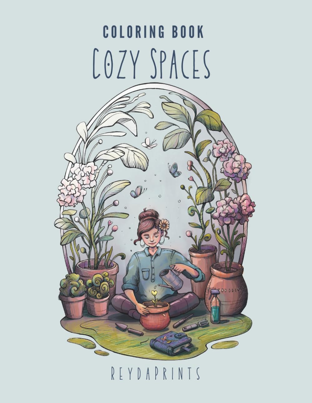Cozy Spaces Coloring Book: For Adults, Lovely Interiors and Magical Places