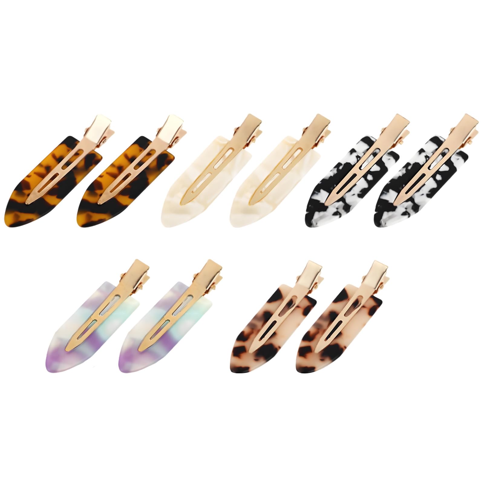 Mtuihfo No Crease Hair Clips, Multicolor Makeup No Bend Hair Clips