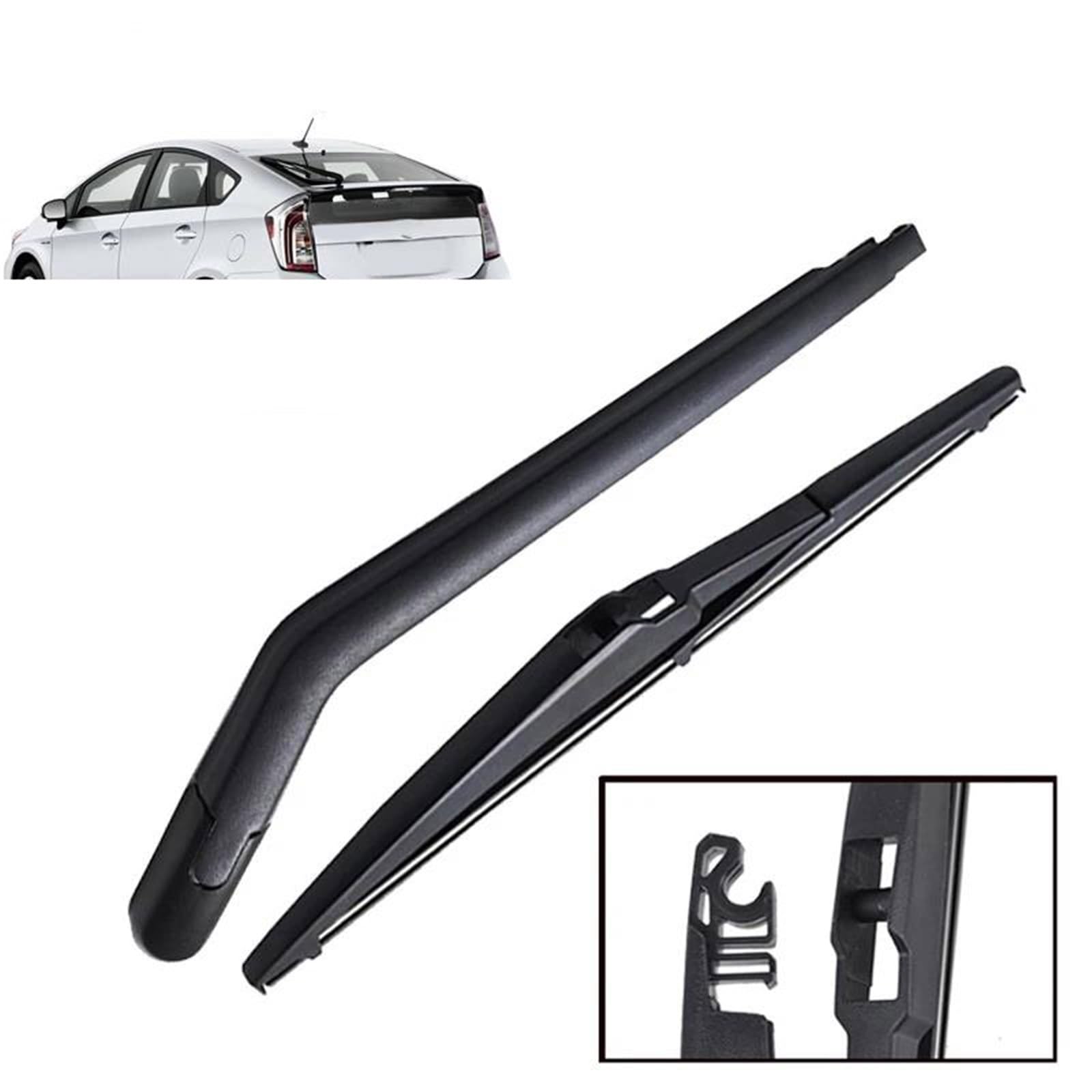 WILSEM Kit Set Braccio E Spazzola Tergicristallo Posteriore da 16" per T&oyota per Prius 2009 2010-2015 Parabrezza Parabrezza Portellone Posteriore Finestrino Spazzola Antipioggia Tergicristallo