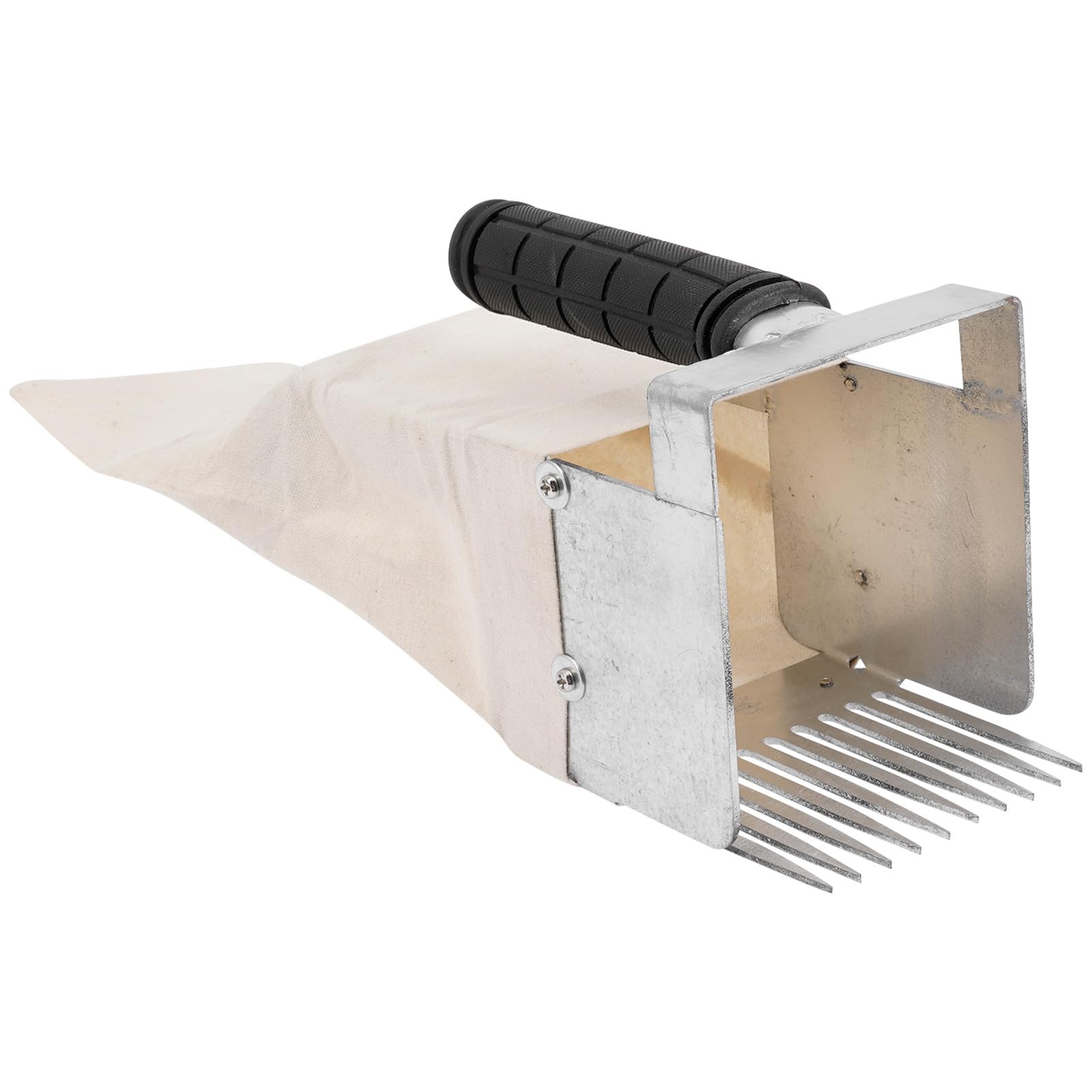 Artibetter Recolector de Arándanos Pequeño con Mango, Rastrillo de Jardín con Dientes de 4,5 Mm, Herramienta Manual Ligera para Recolección de Frutas en Huerto, Cesta de Color Aleatorio