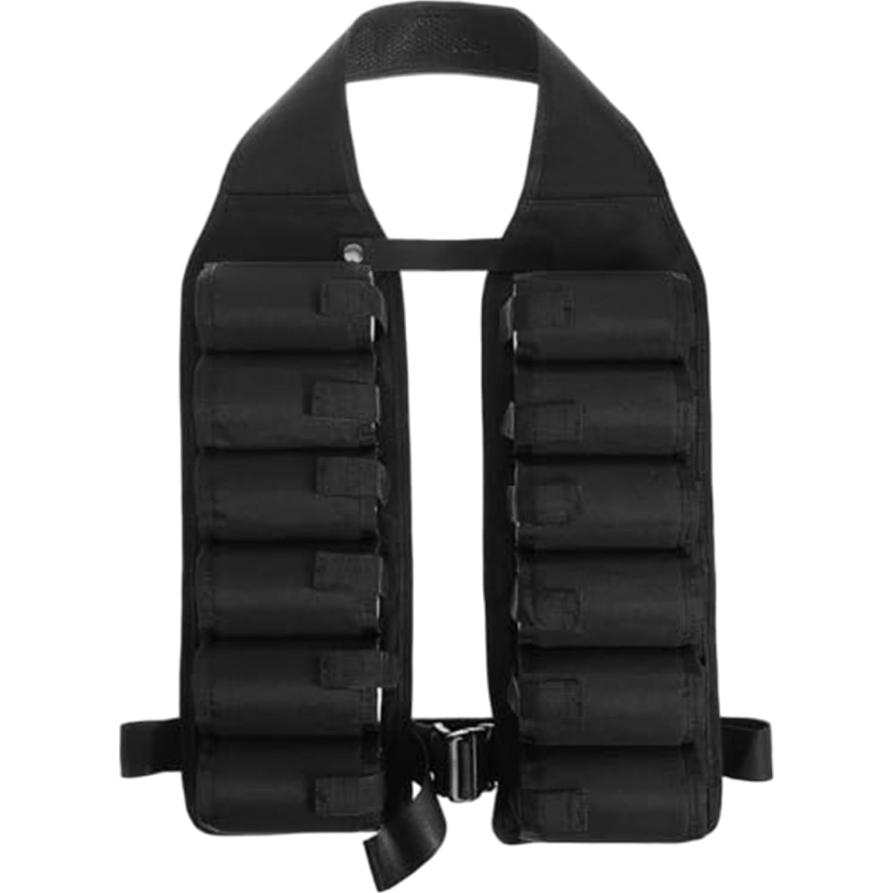 Monetais Beer Belt 12 Cans Adjustable & Portable Nylon Beer Vest Black Fanny Pack for Outdoor, Camping, Hiking, BBQ Party