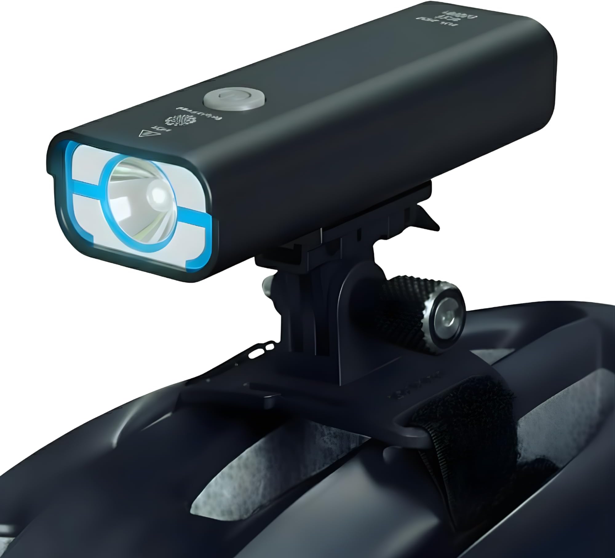 Bike Helmet Light, 8000 Lumens Bike Headlight Rechargeable, Front Bike Lights for Night Riding, 7 Modes, Wide Beam, IPX6 Waterproof Light with Upgrated Adjustable Mount Strap and Angle