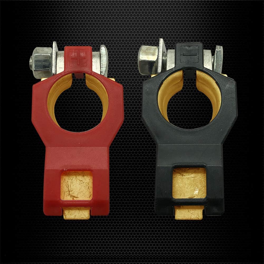 Brass Battery Terminals for Nissan, Positive and Negative | Compatible with Altima, Maxima, Rogue, Sentra, Murano, Pathfinder, Quest, Titan, Armada, 243407F000, 24340-7F000, 243407F001