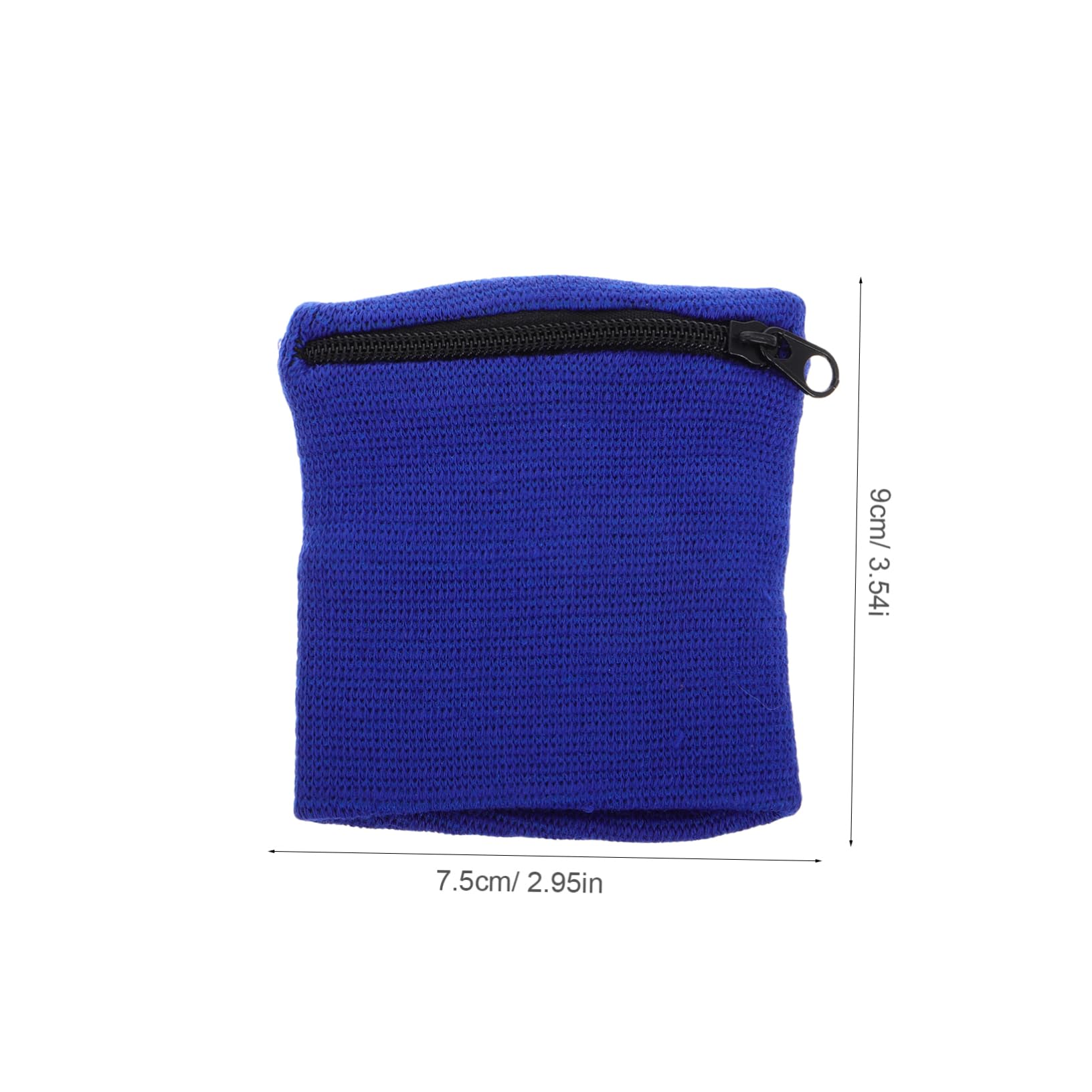 POPETPOP Breathable Sports Wristband Zipper Pocket Key Coin Holder Absorbent Guard for Running Hiking Gym