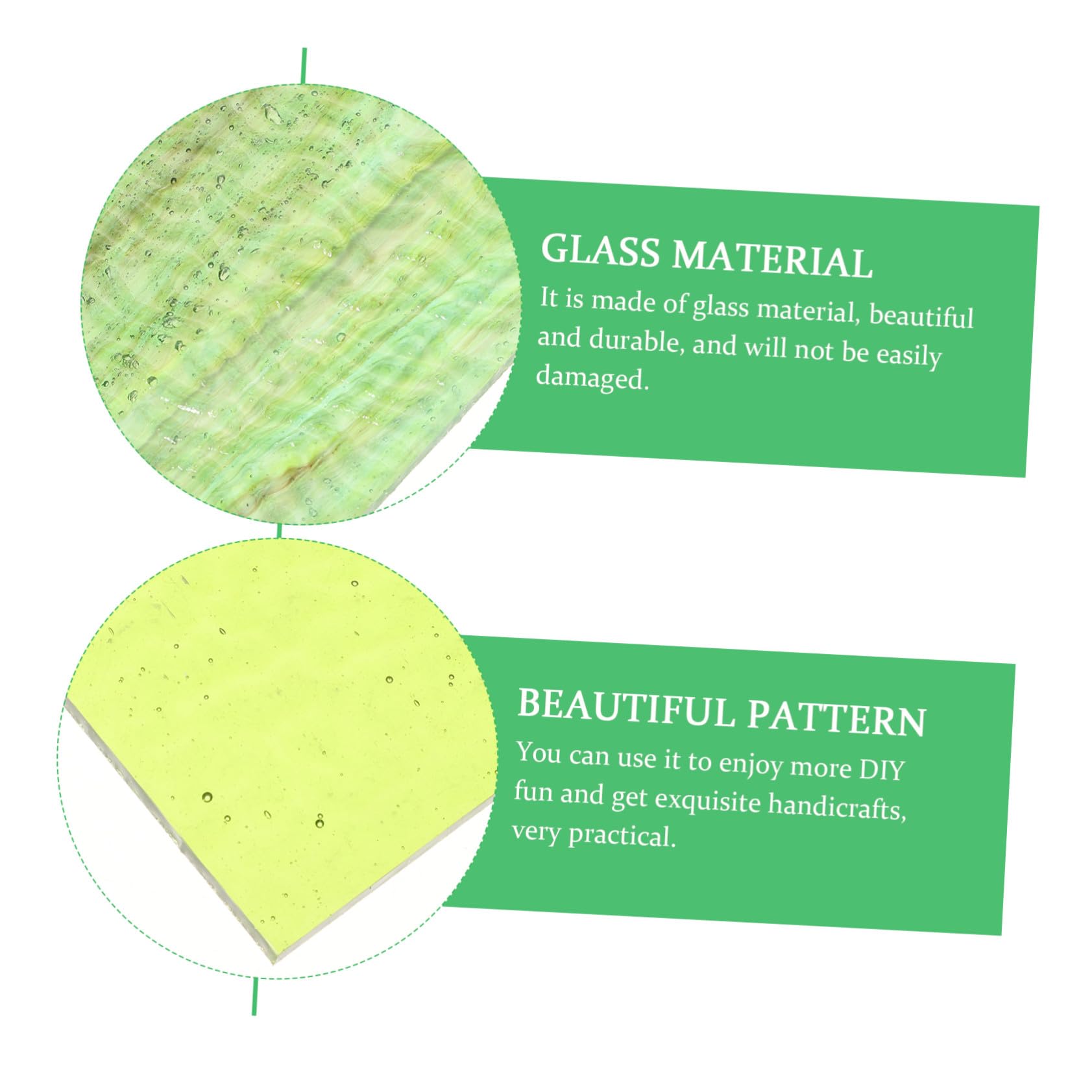 Materiales para Mosaico, 4 Láminas de Vidrio Decorativas Hechas a Mano