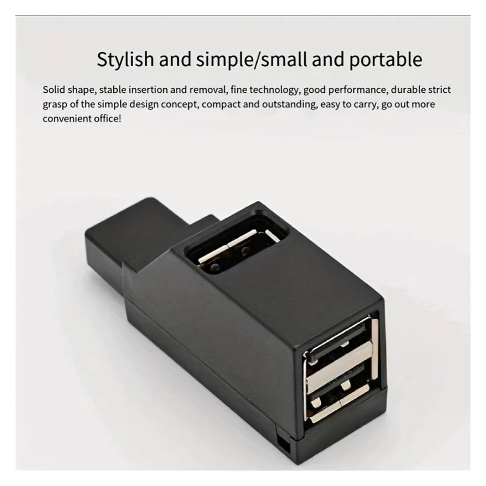 Hub USB 3.0 1 do 3 portów do mini rozdzielacza do laptopa PC czytnik kart (USB 2.0 HUB czarny)