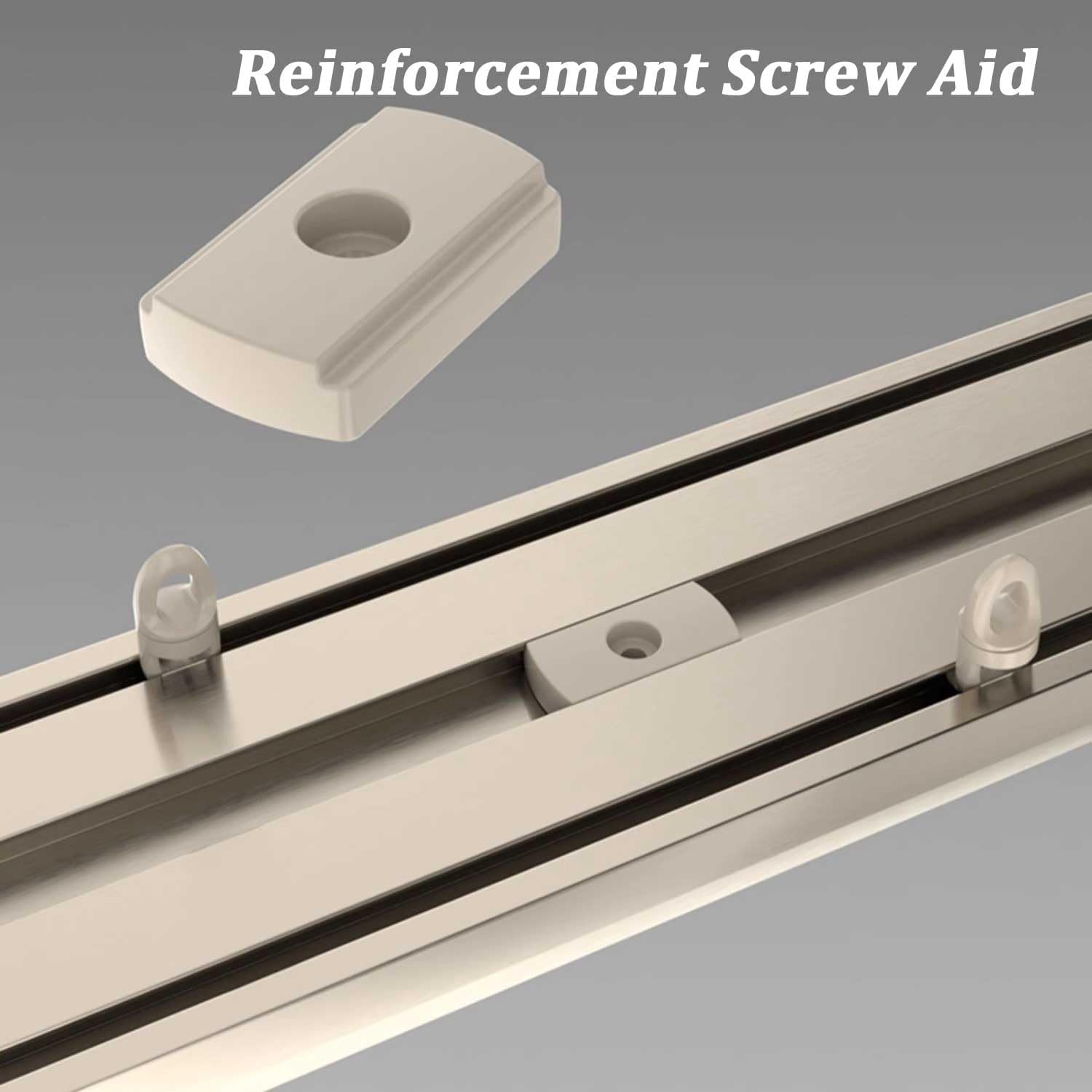 Système de rail de rideau robuste – Support de plafond en alliage d'aluminium pour salon, chambre à coucher et séparateur de douche