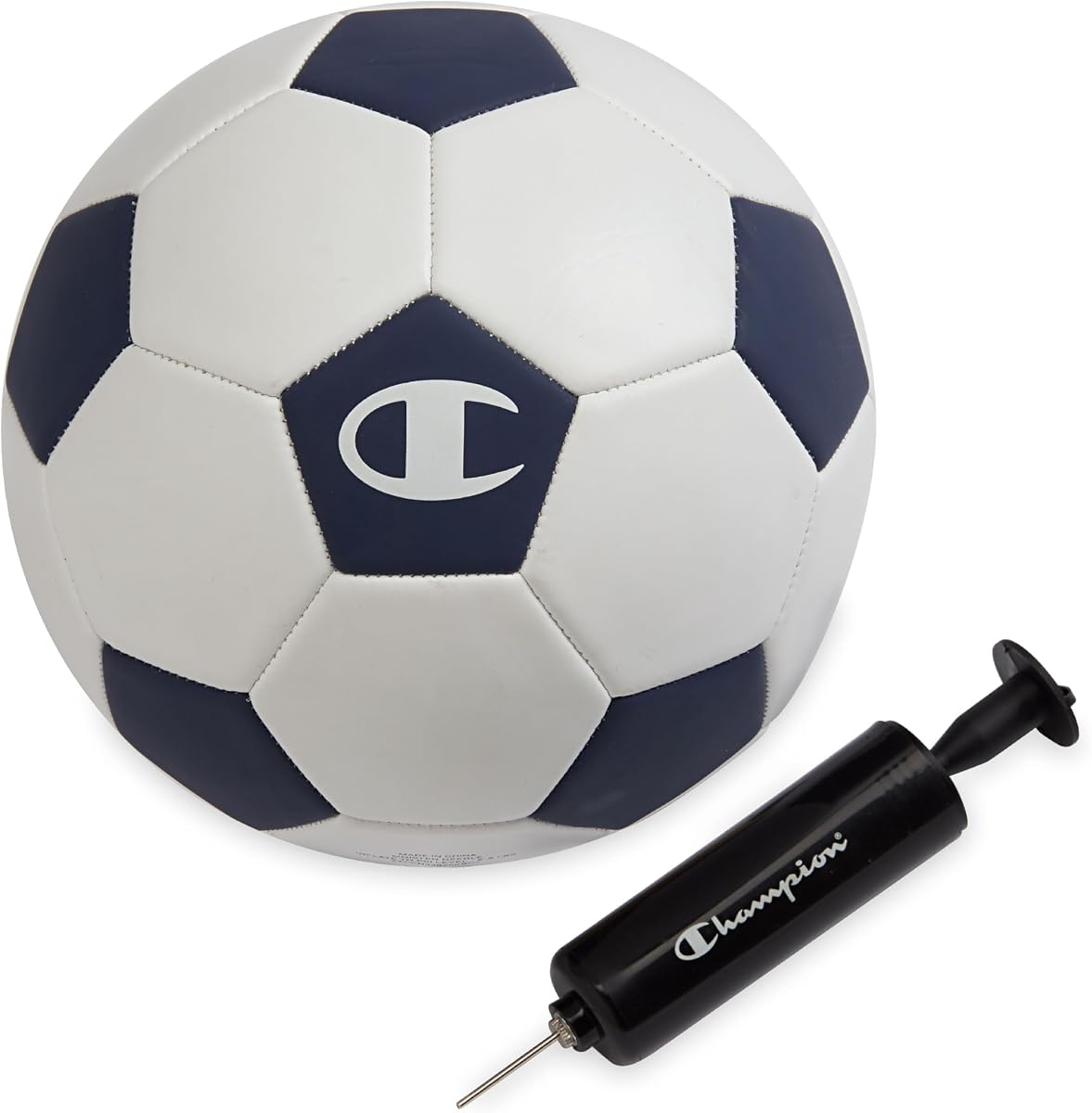 Balón de fútbol Champion Prodigy con bomba | Acabado mate de 32 paneles | Vejiga de butilo | Interior y exterior | Entrenamiento para Jóvenes y Adultos | Bomba de 6" incluida