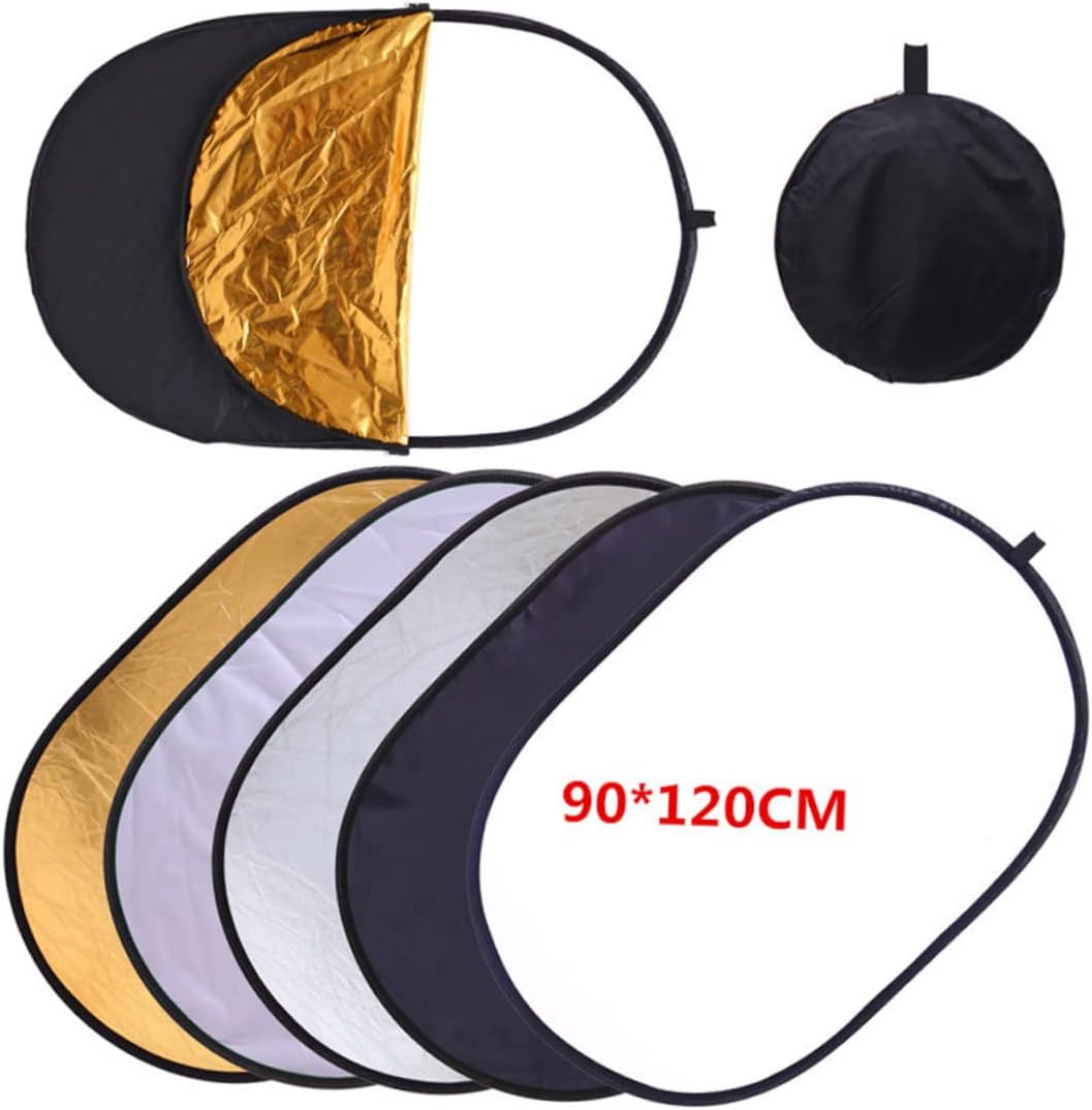 90x120cm Oval 5-in-1 Photography Reflector for Outdoor Use